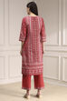 Grey Cotton Printed Straight Suit Set image number 4