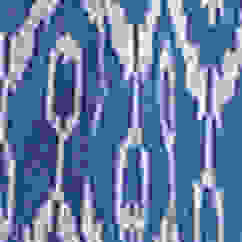 Blue Cotton Flared Yarndyed Dress image number 7