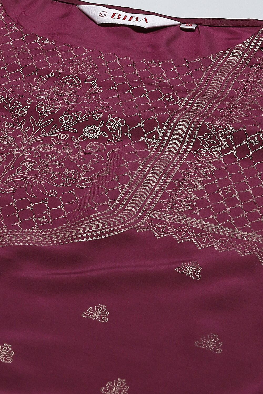 Blue Art Silk Straight Kurta Regular Pant Suit Set image number 1