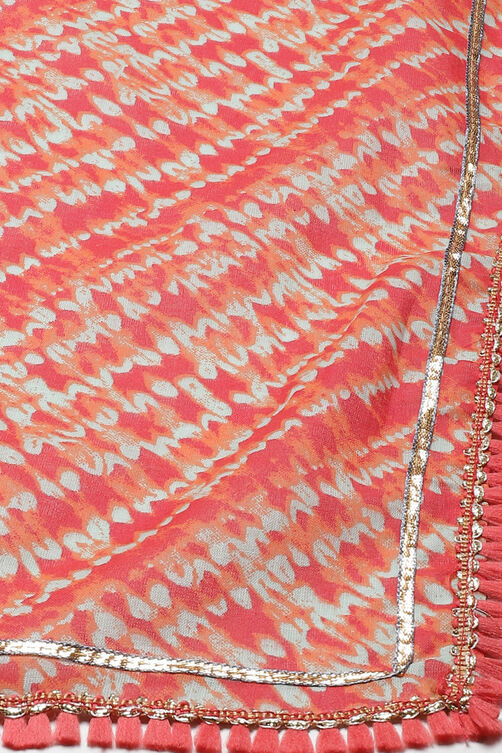Aqua and Coral Cotton Sharara Set image number 2