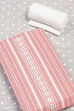 Pink Cotton Unstitched Suit Set image number 3