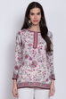 Yellow Art Silk Straight Printed Kurti image number 0