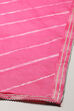 Yellow Organza Unstitched Suit set image number 4