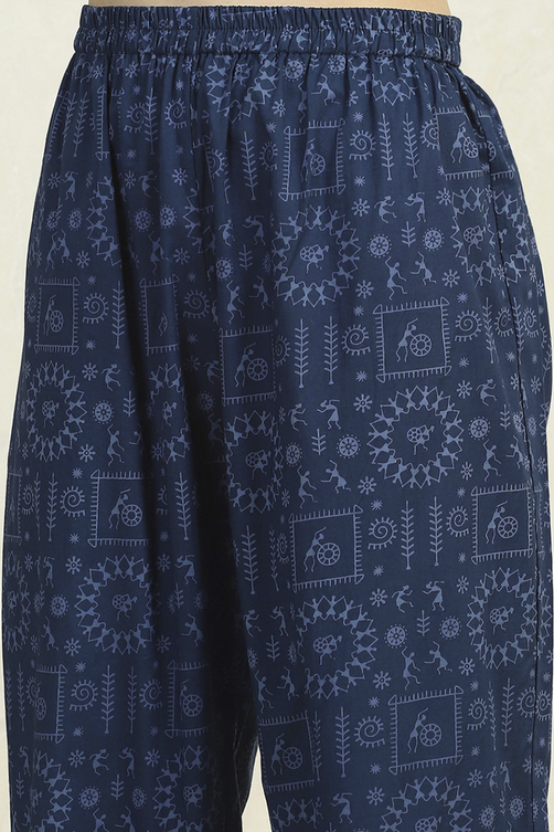 Red Cotton Printed Embroidered Unstitched Suit Set image number 3