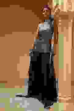 Navy Blue Art Silk Straight Sharara Set image number 0