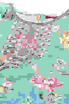 Turquoise Viscose Straight Printed Kurta Salwar Suit Set image number 1