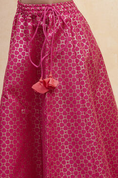 Fuchsia Polyester Lehenga Set image number 2