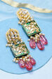 Pink And Green Kundan Earrings image number 0