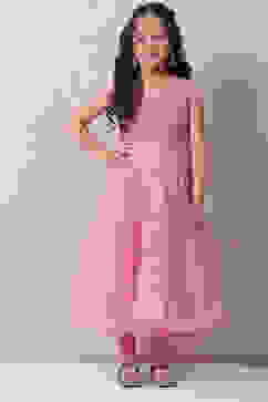 Yellow Solid Straight Kurta Churidar Suit Set image number 5