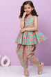 Turquoise Cotton Short Kurti image number 5