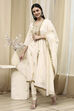 Mehendi Green Poly Chanderi Straight Suit Set image number 3