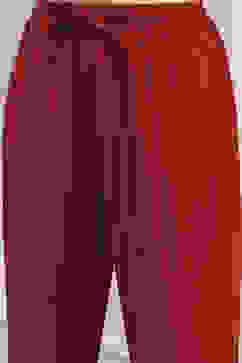 Red Cotton Screen Print Unstitched Suit Set image number 3