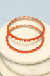 Pink & Orange Metal & Beads Kids Bangles image number 0
