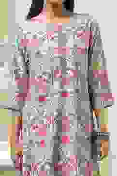 Sea Green Printed Straight Suit Set image number 1