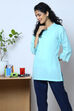Black Cotton Flax Solid Kurti image number 3