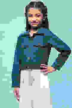 Teal Polyester Jacket image number 2