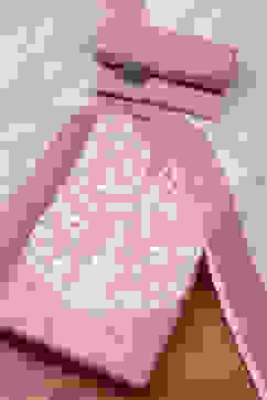 Pink Cotton Embroidered Unstitched Suit Set image number 0