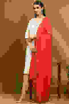 Pink Polyester Dupatta image number 0