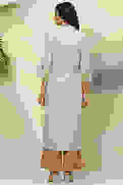 Sea Green Cotton Straight Kurta image number 4