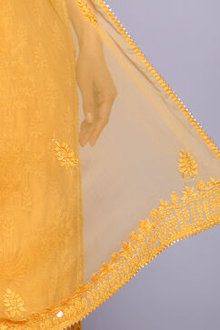 Pink Chanderi Hand Embroidered Unstitched Suit Set image number 5