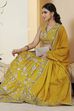 Yellow Cotton Straight Lehenga Set image number 0