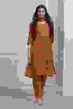 Orange Modal Straight Suit Set image number 6