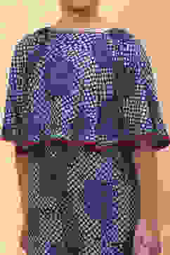 Blue Rayon Straight Dress image number 1