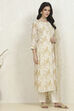 Gold Cotton Digital Print Unstitched Suit Set image number 6