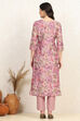Purple Muslin Unstitched Suit Set image number 5