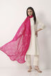 Rani Pink Mul Cotton Bandhani Printed Dupatta image number 0