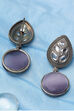 Light Purple Oxidised Earrings image number 2