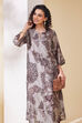 Brown Viscose Blend Straight Kurta Pants Set image number 7