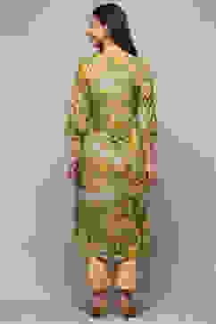 Green Rayon Straight Kurta image number 3