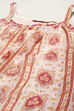Cream Printed Strappy A-Line & Palazzo Suit Set image number 1