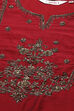 Maroon Poly Viscose Straight Kurta Slim Pants Suit Set image number 1