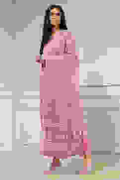 Pink Cotton Screen Print Unstitched Suit Set image number 4