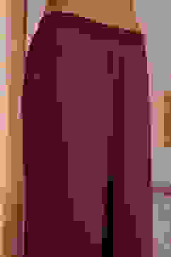 Peach Viscose Blend Straight Suit Set image number 2