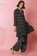Black And Off White Viscose Printed Short Kurti image number 2
