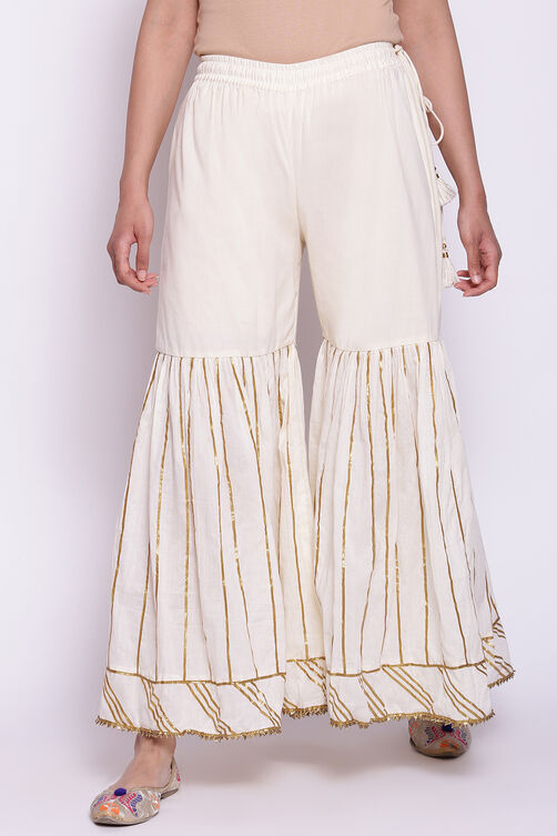 Crimson Red Cotton Sharara image number 0