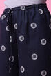 Black Cotton Straight Kurta Pants Set image number 2