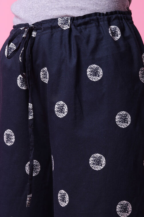 Black Cotton Straight Kurta Pants Set image number 2