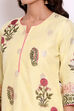 Pale Yellow Poly Metallic Cotton Straight Kurta Churidar Suit Set image number 1