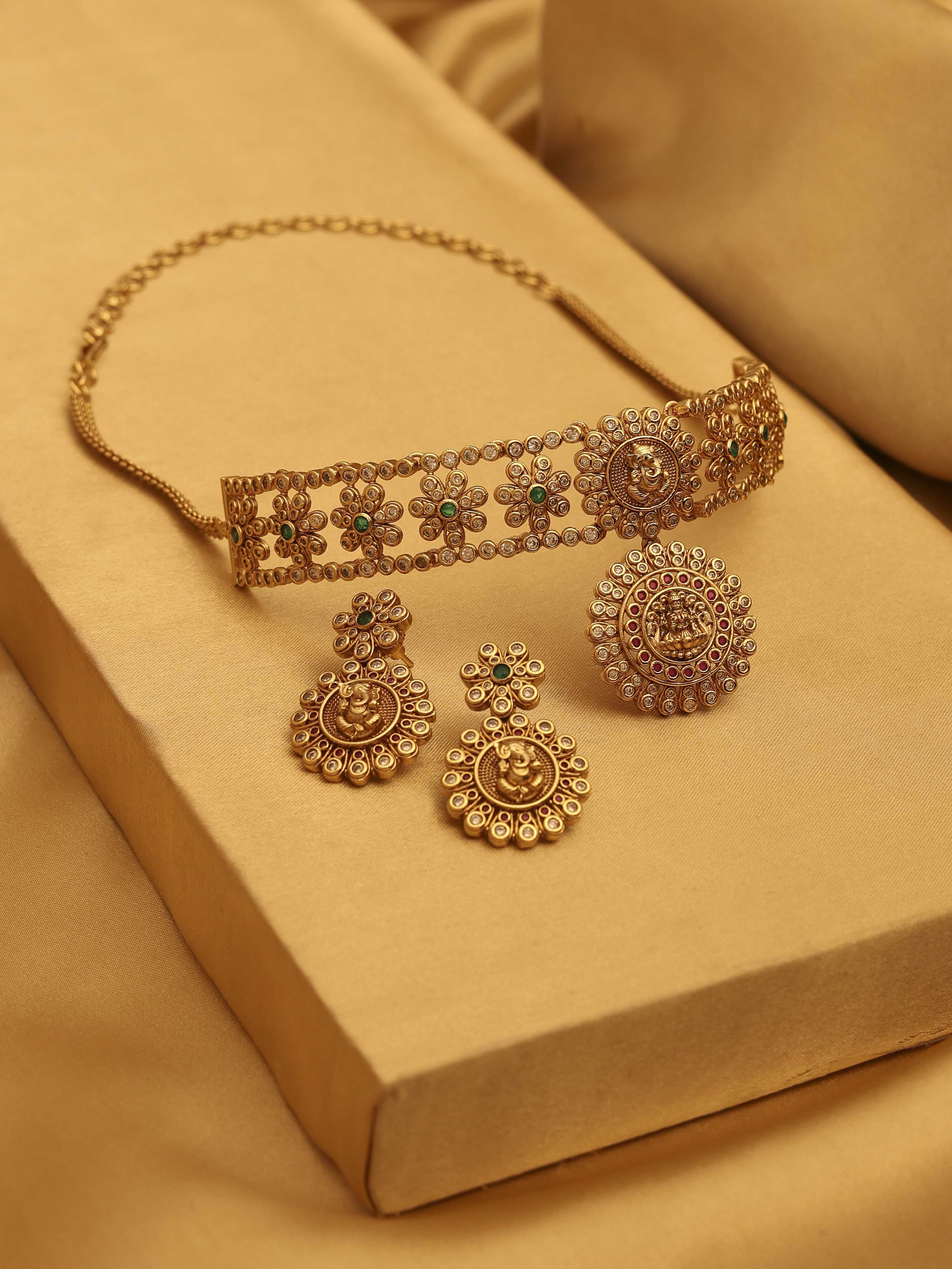 biba Gold Brass Choker SetGold Brass Choker Set-picture-288