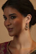 Green Gold Plated Drop Earrings image number 3
