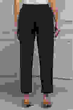 Black Cotton Slim Pants image number 4