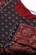 Rust Art Silk A-Line Printed Kurta image number 1