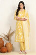 Rama Green Cotton Screen Print Unstitched Suit Set image number 7