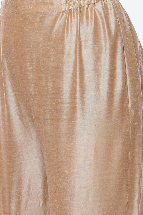Neutral Chanderi Easy Stitch Suit Set image number 2