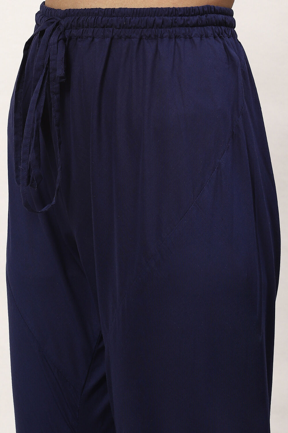 Indigo Cotton Blend Straight Kurta Suit Set image number 2