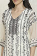 White-Black Georgette Printed Unstitched Suit Set image number 2